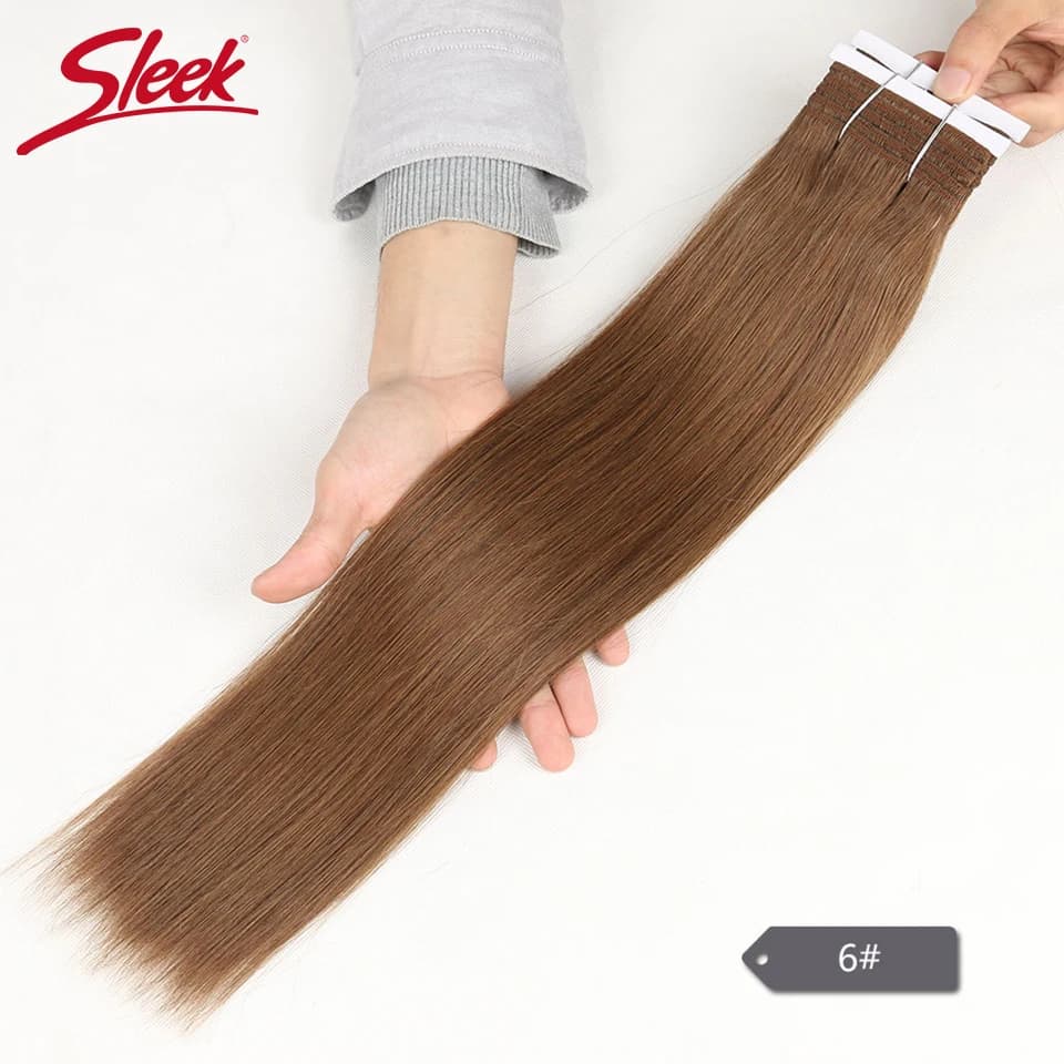 Extensions de cheveux humains naturels brésiliens lisses, double épaisseur, Remy, blond miel 613 6 #