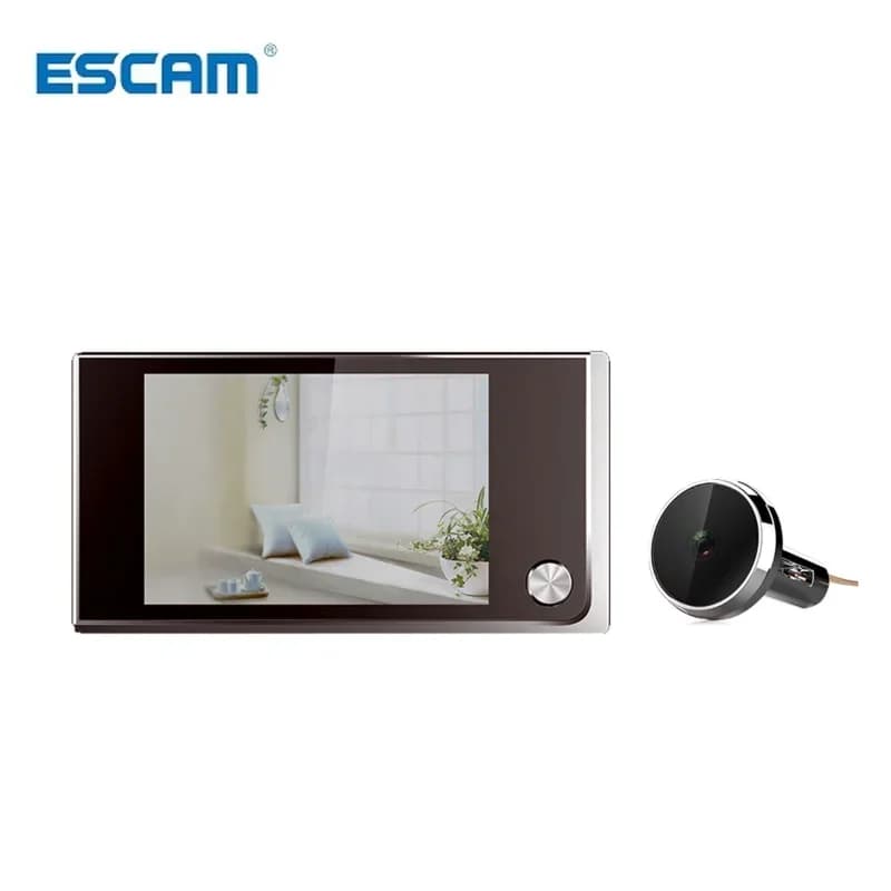Escam C01 – Caméra numérique électronique 3,5 pouces avec écran LCD, vision à 120 degrés, pour œil d