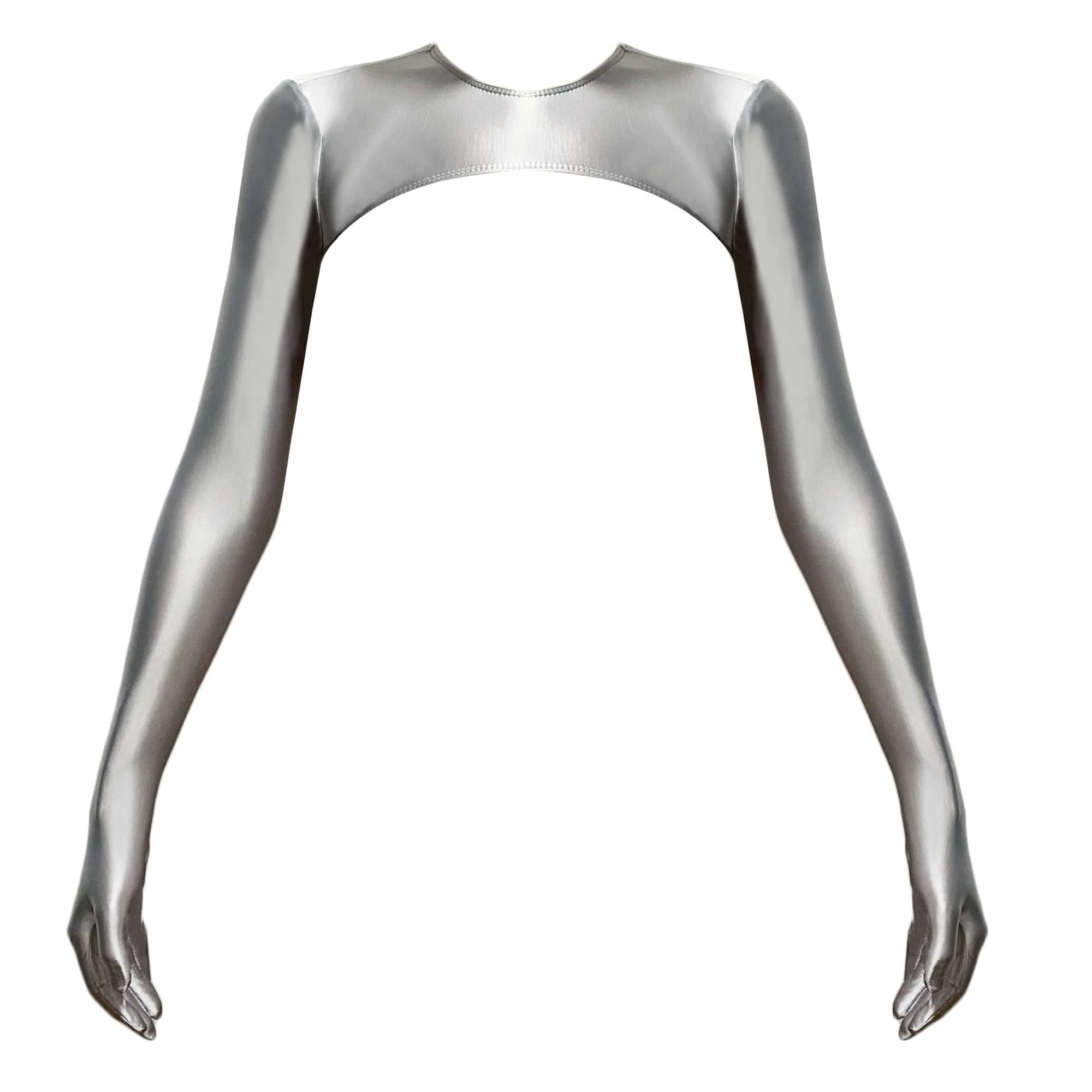 Gants ajustés en satin brillant XClocKNYoung, à manches longues, pour le yoga, les loisirs, la plage