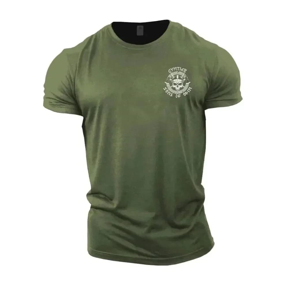 T-shirt pour homme Summer Viking Casual Fashion imprimé en 3D, style Tough Guy, pour le sport de ple