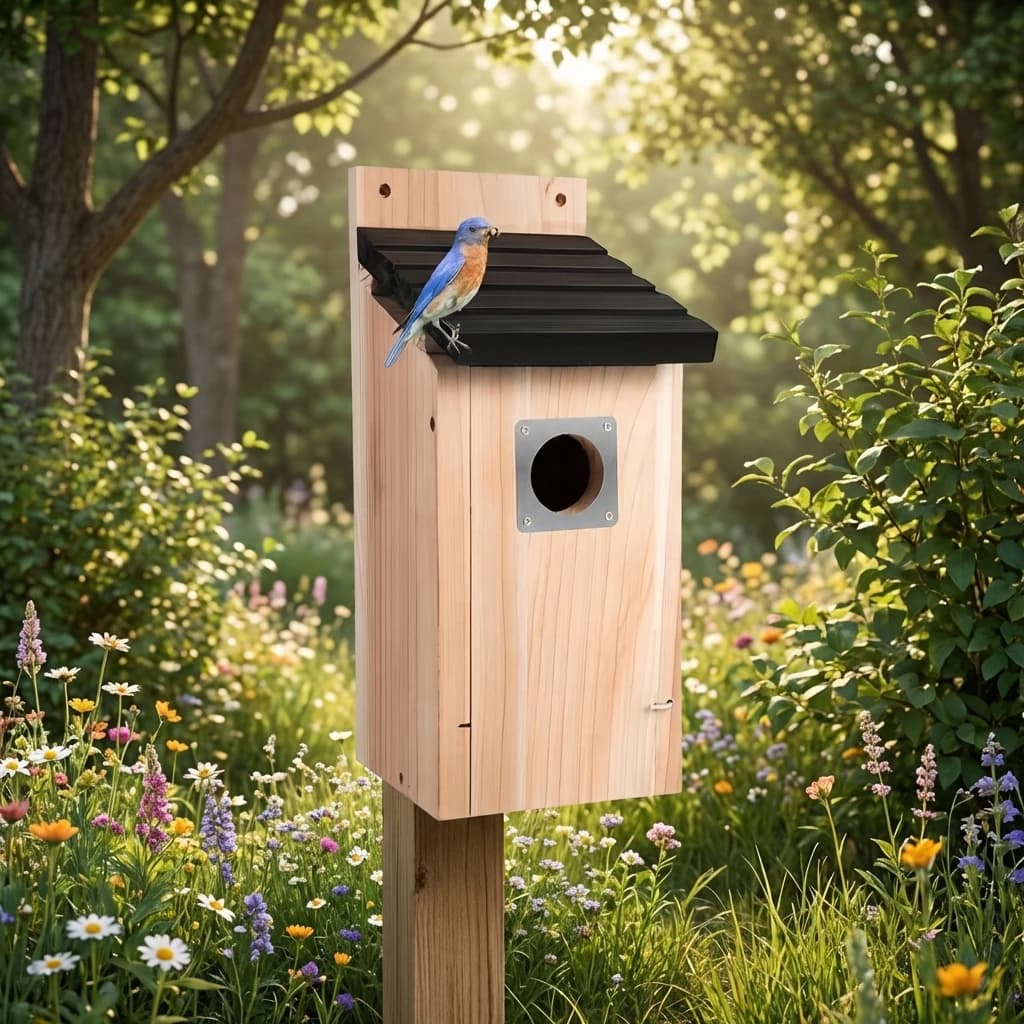 Nichoirs pour oiseaux d'extérieur en cèdre, pour passagers bleus, pinsons, hirondelles, moineaux, ca