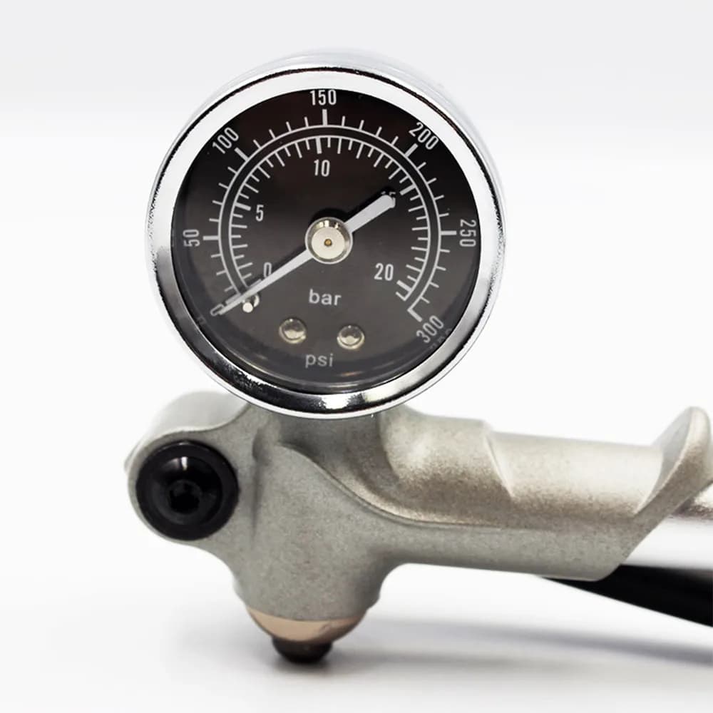 GIYO – pompe à Air haute pression pliable pour vtt, 300PSI, avec levier et jauge pour fourche et Sus