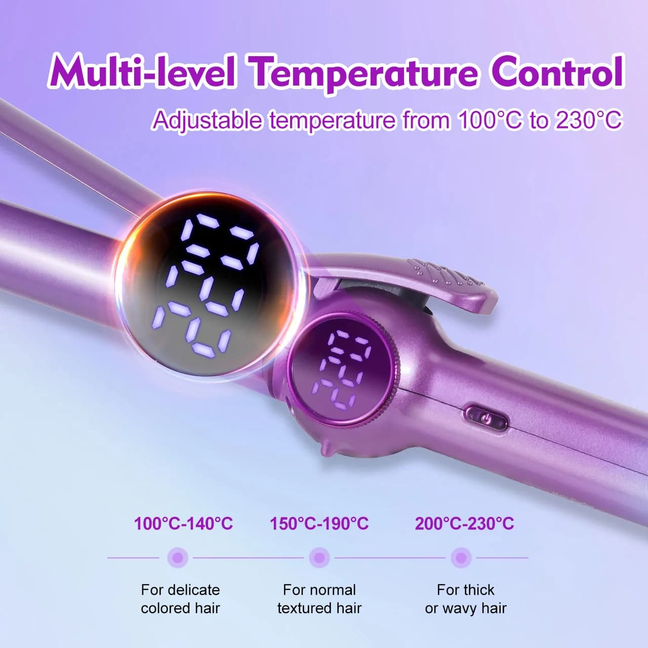 Fer à boucler électrique Hatteker pour femmes, boucleur portable à ions négatifs, sans dommage pour 