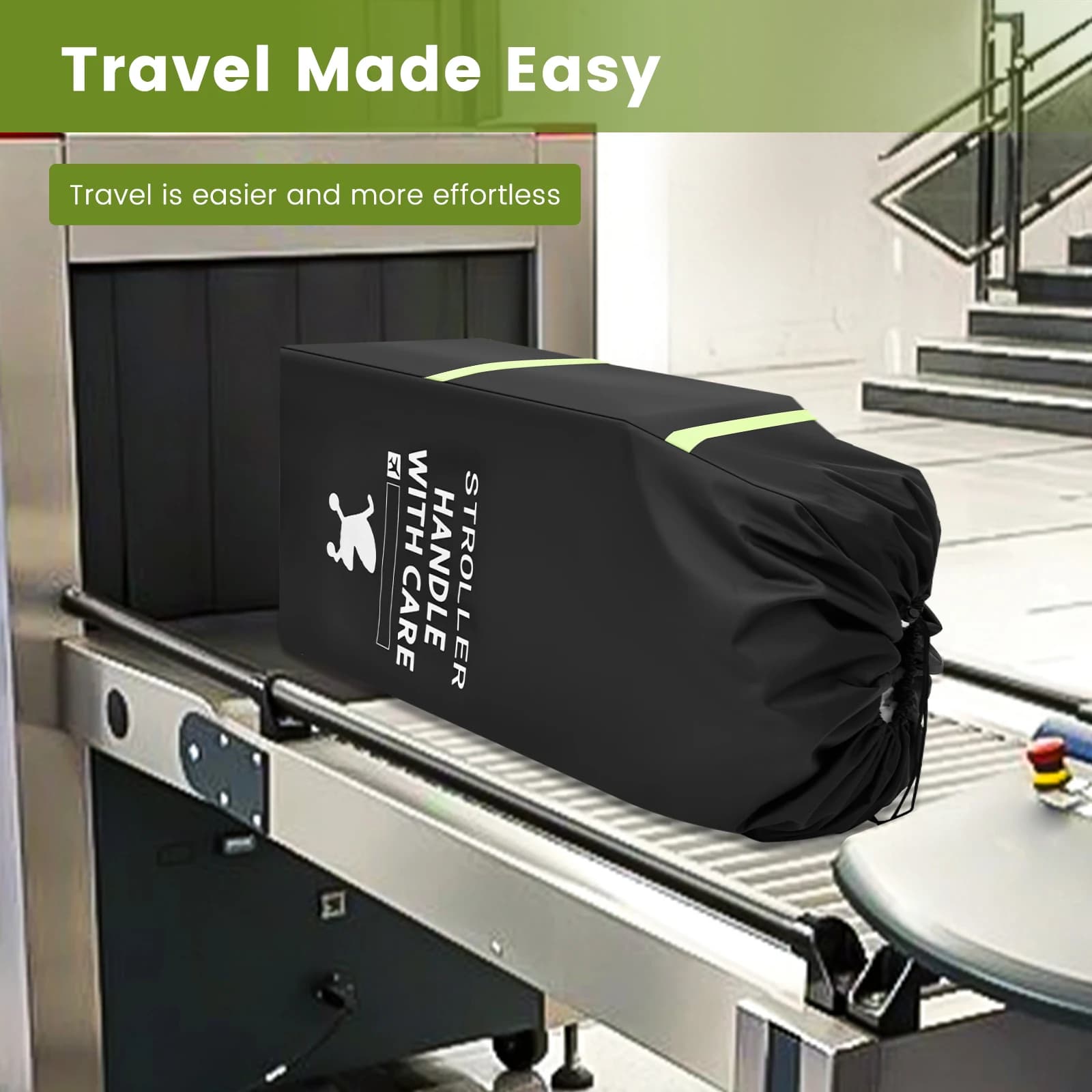 Sac de rangement pour poussette, pour bébé, avion, voyages sur route, housse de poussette, sac anti-