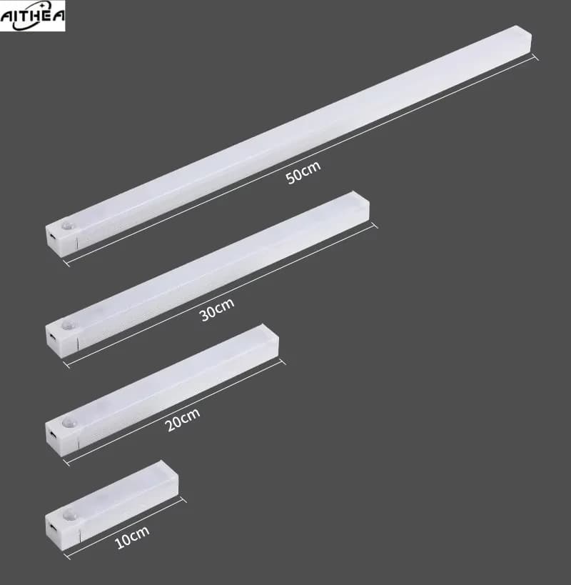 Lampe LED à détecteur de mouvement AITHEA PIR, rechargeable par USB, lumière de nuit à induction, la
