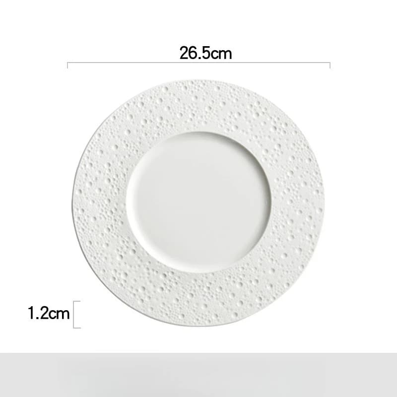 Vaisselle blanche pure assiette à Steak Cuisine occidentale usage domestique pâtes italiennes assiet