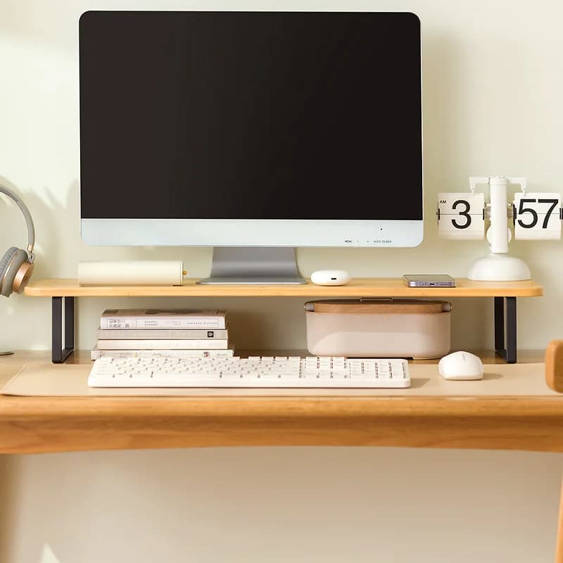 Support de rehaussement pour ordinateur de bureau, support de rangement pour bureau, support de base