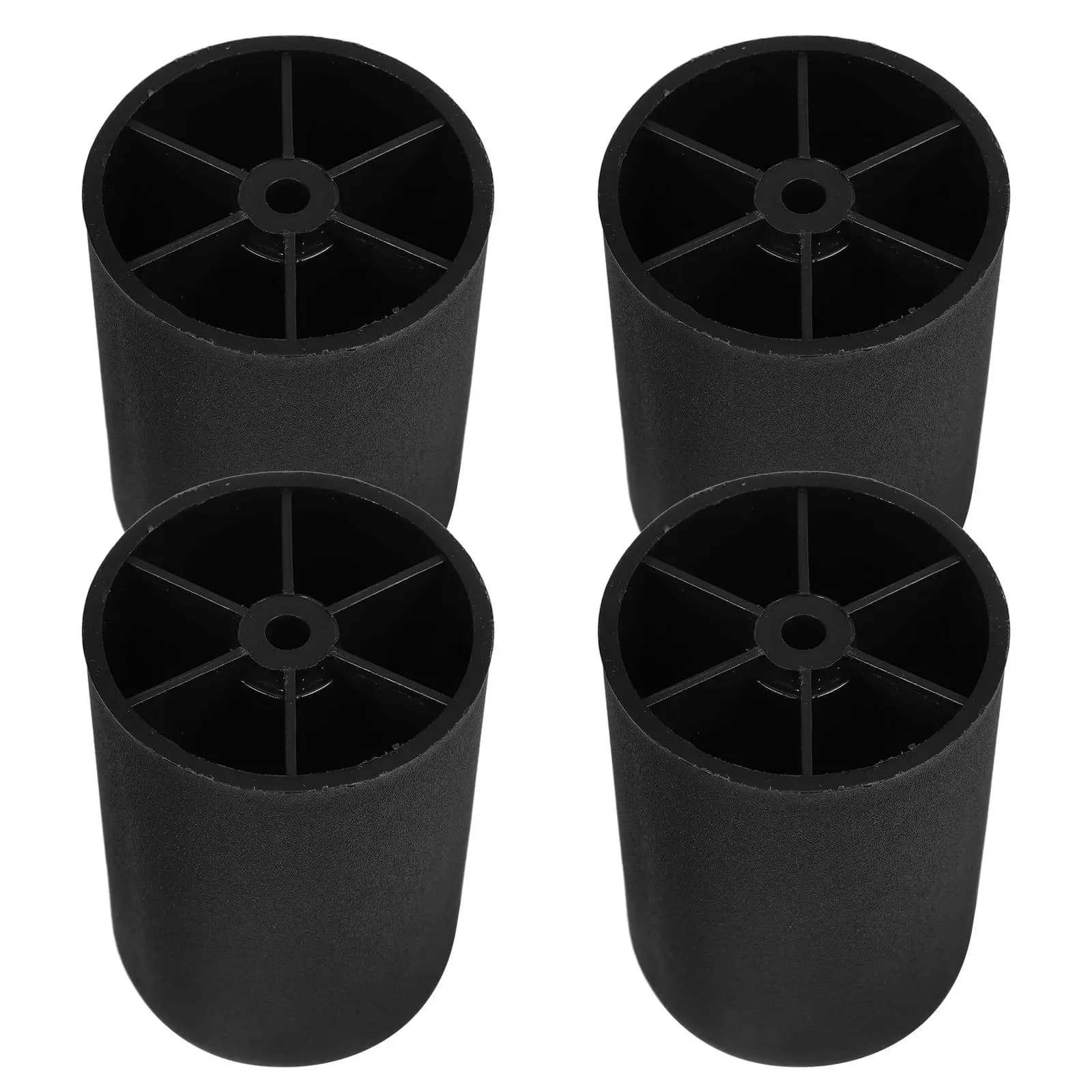 4 pièces 8cm pieds de meubles en plastique noir remplacement canapé Table armoire pieds Stable facil