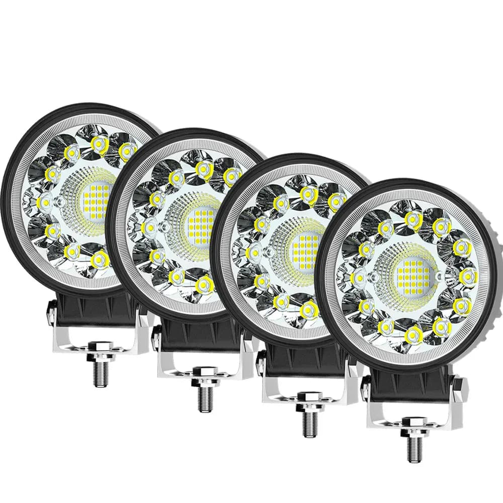 4 pouces 123W barre de LED tout-terrain 4X4 projecteur 12V 24V barre lumineuse de travail pour Jeep 
