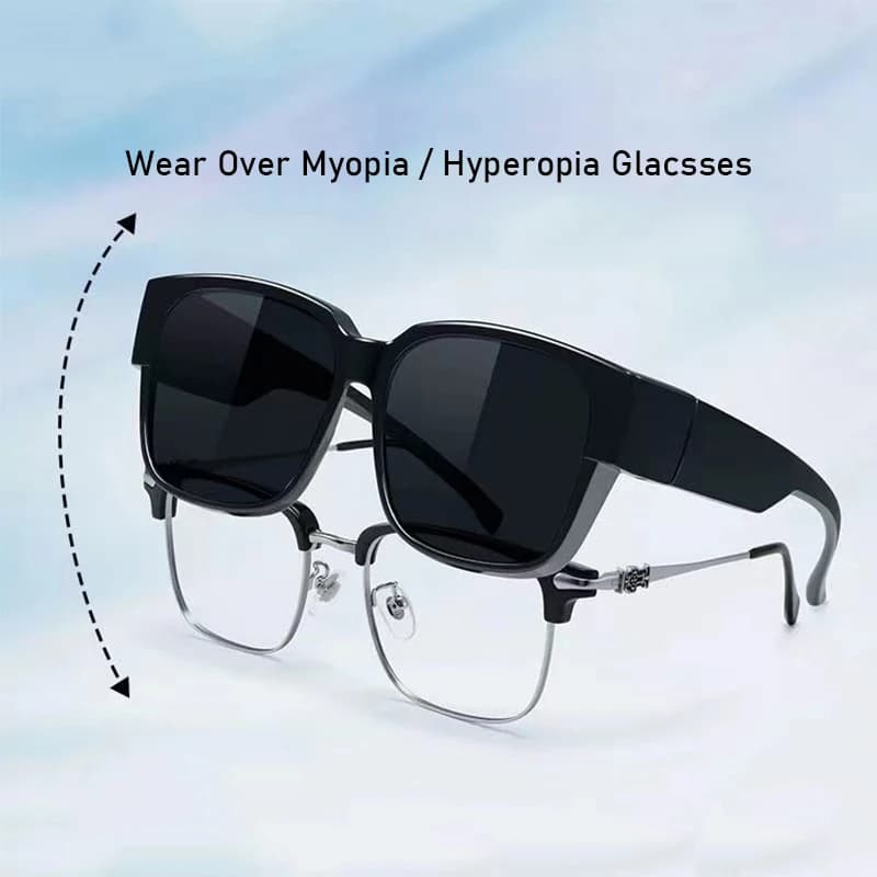 Lunettes de soleil polarisées pour hommes et femmes, verres de Prescription pour myopie, Vintage, vo