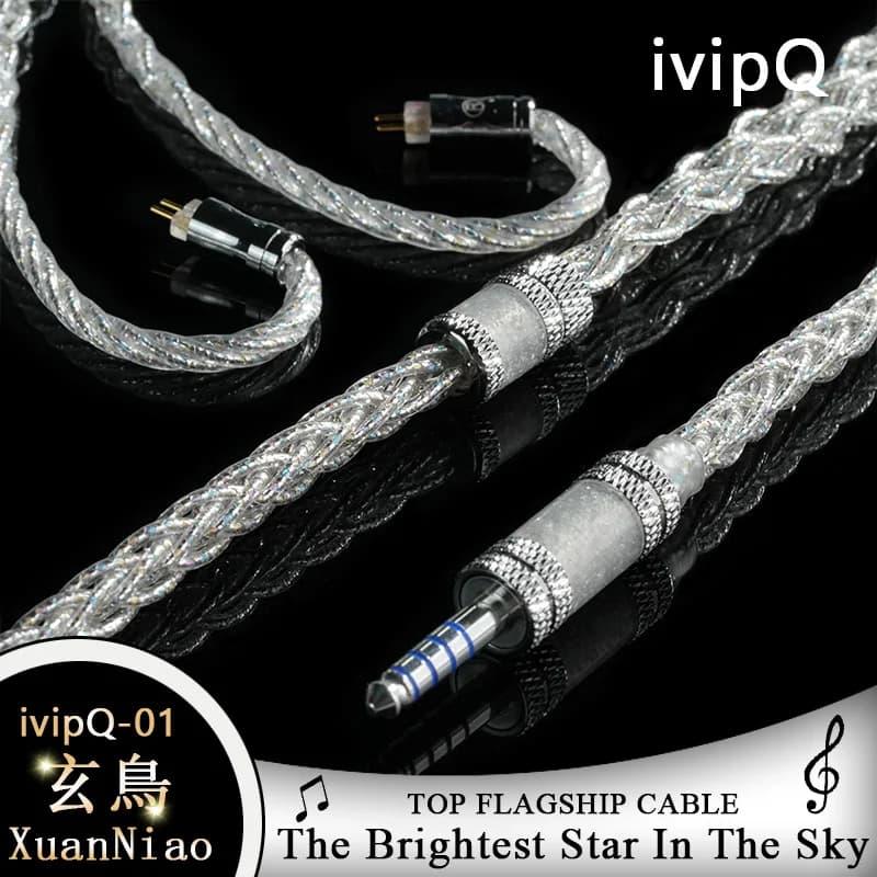 Câble de mise à niveau pour écouteurs haut de gamme ivipQ-01 DIY, conducteur multi-éléments avec 3.5