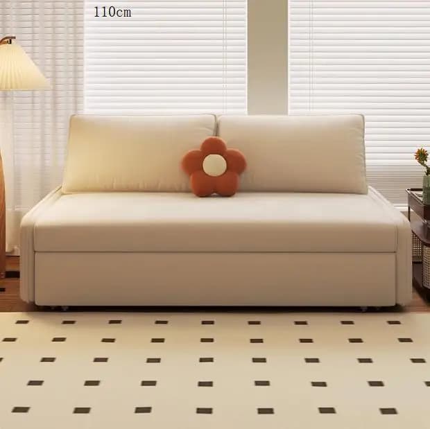 Canapé-lit moderne simple en bois massif pliable pour s'asseoir et couché