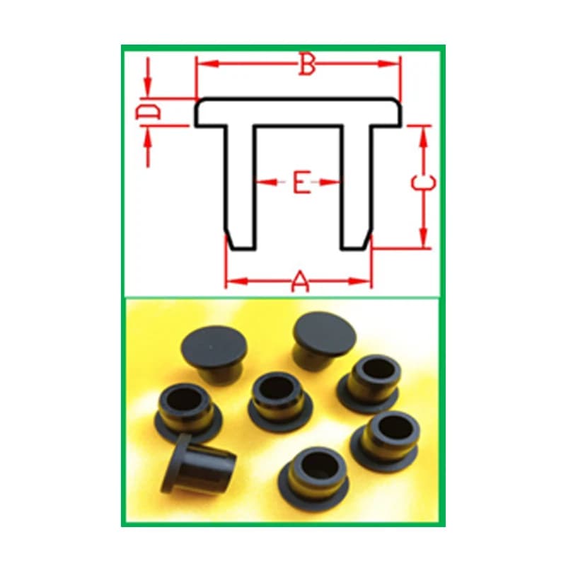Bouchon en caoutchouc de Silicone noir avec bouchons de trous, Inserts de tubes, bouchons anti-pouss
