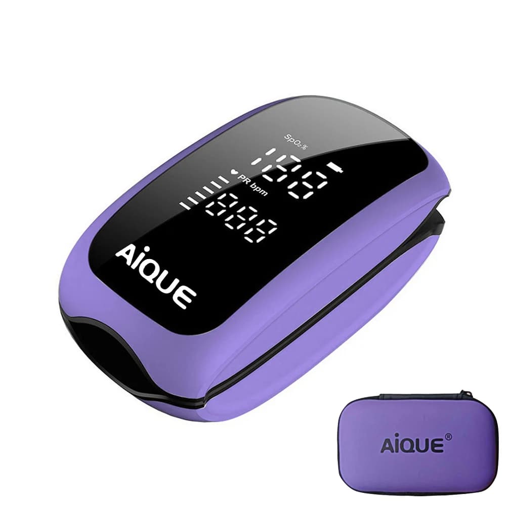AiQUE oxymètre de pouls numérique Rechargeable LED médical SPO2 PR PI alarme de santé moniteur de Sa