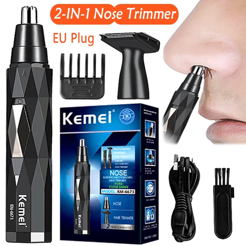 Kemei 2in1 tondeuse à cheveux rechargeable tondeuse à barbe tondeuse à sourcils pour hommes pour net