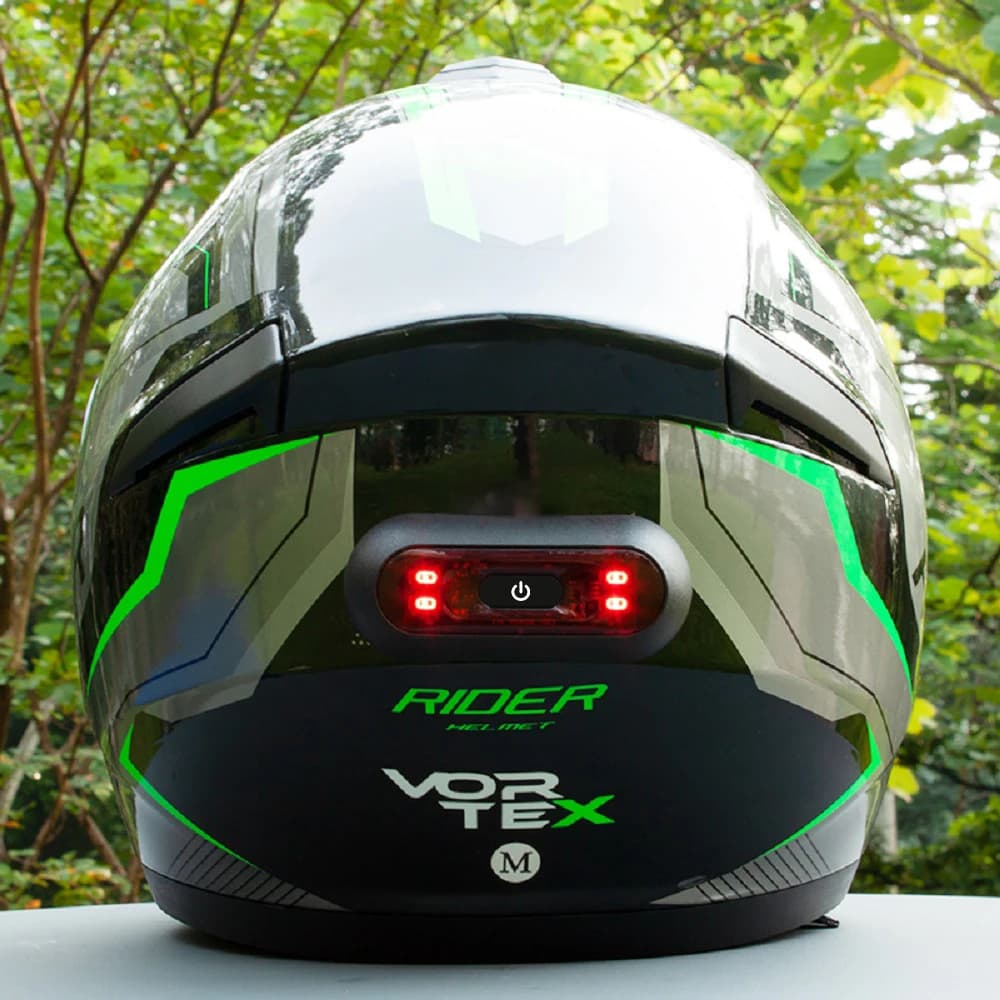 Feu arrière de casque de moto et de vélo, Rechargeable par USB, Signal de sécurité, lampe d'avertiss