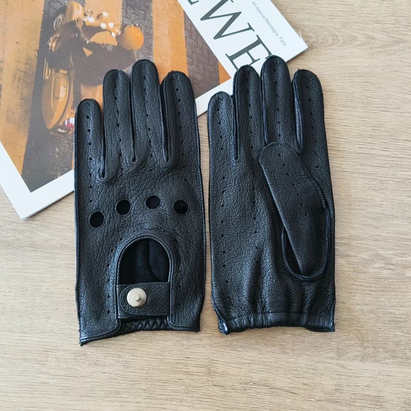 Gants en peau de cerf pour hommes, fins, sans lignes, protection solaire d'extérieur, cyclisme, cond