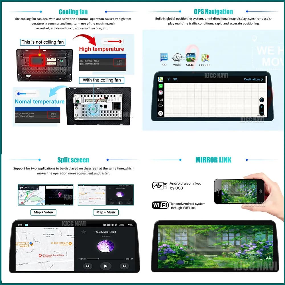 Autoradio Android 15, 12.3 pouces, pour Benz Vito W447 2014 – 2021, récepteur stéréo, Navigation GPS