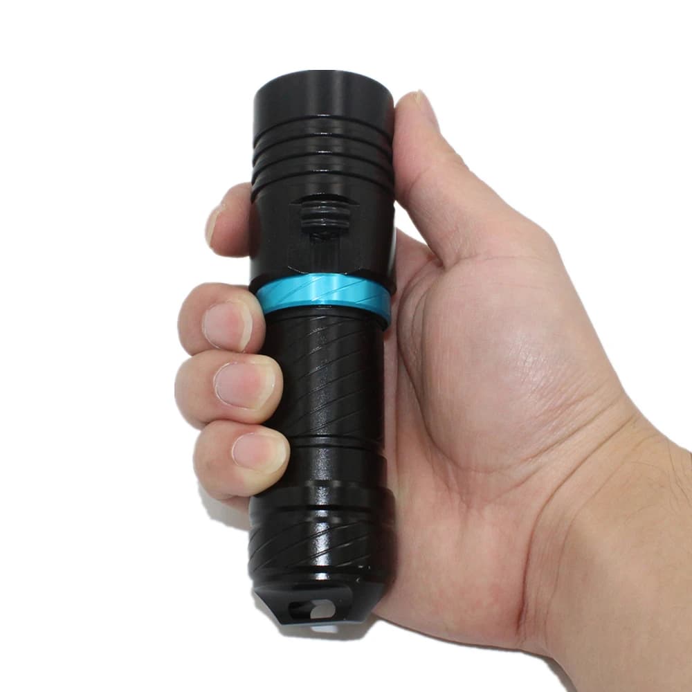 Lampe de poche XM-L2 étanche pour plongée sous-marine, lumière blanche, torche LED L2, 60M, idéal po