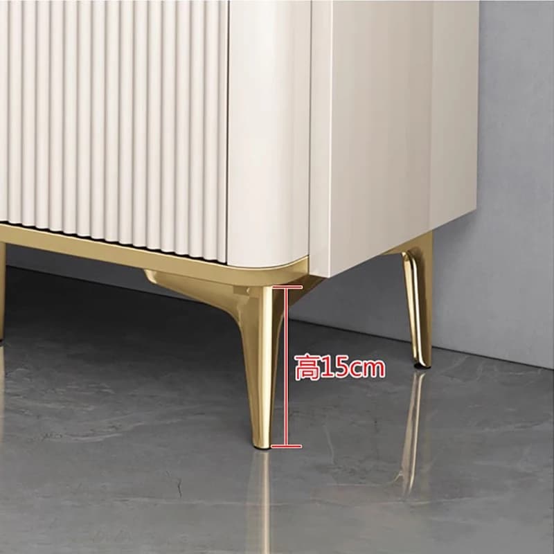 Grands armoires de salon de ménage pieds en métal européen Glam armoires de salon de luxe nordique m