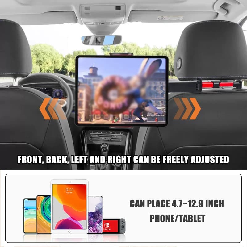 SEAMETAL télescopique voiture oreiller arrière support pour téléphone tablette rotatif siège de voit