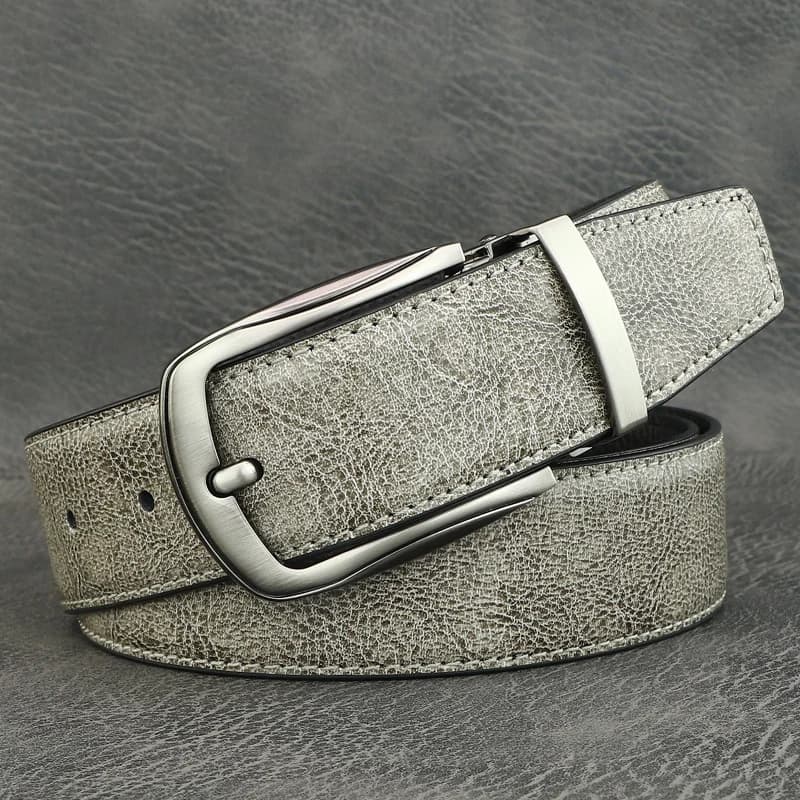 Ceintures en cuir véritable pour hommes, boucle ardillon de haute qualité, mode en argile, décontrac