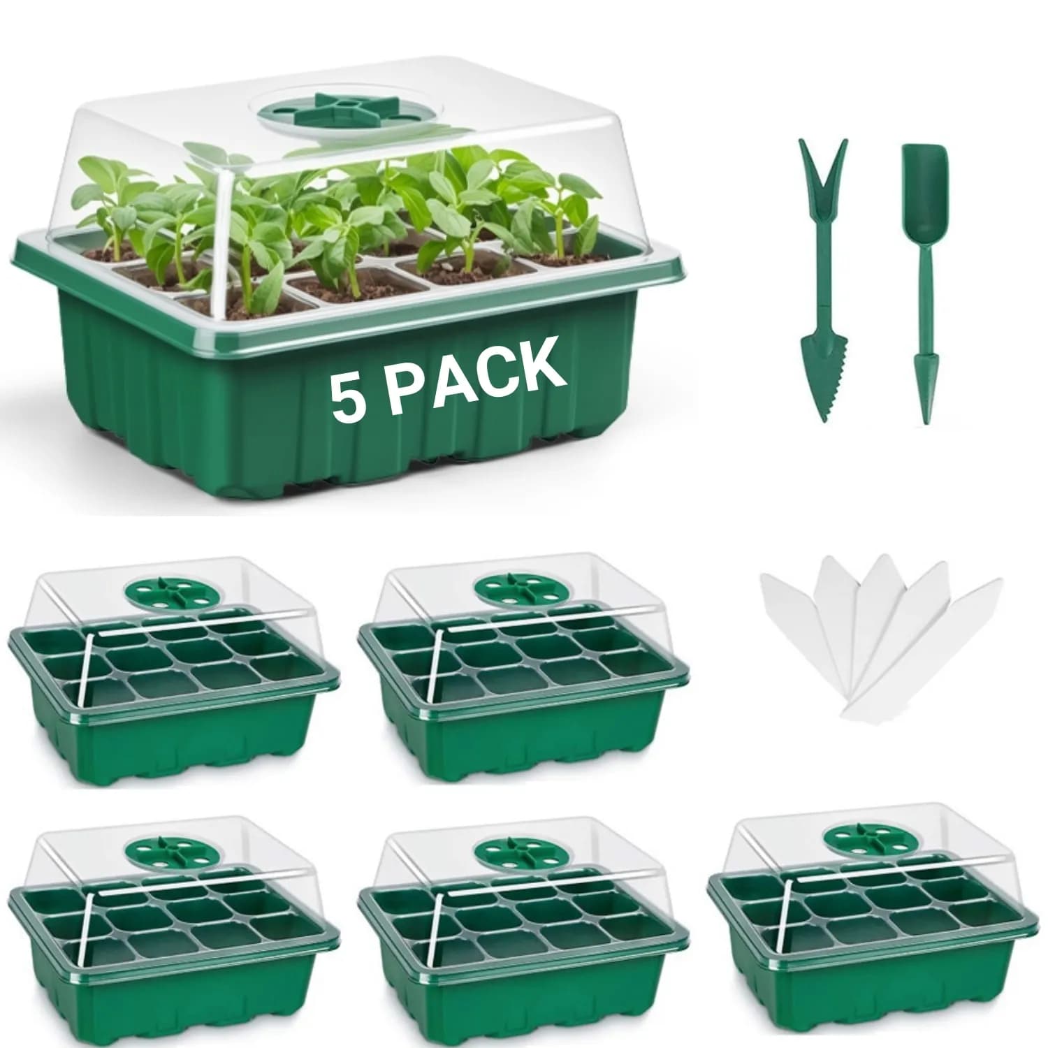 Plateau de démarrage de graines avec trou de Ventilation, 12 grilles, boîte de plantation de culture