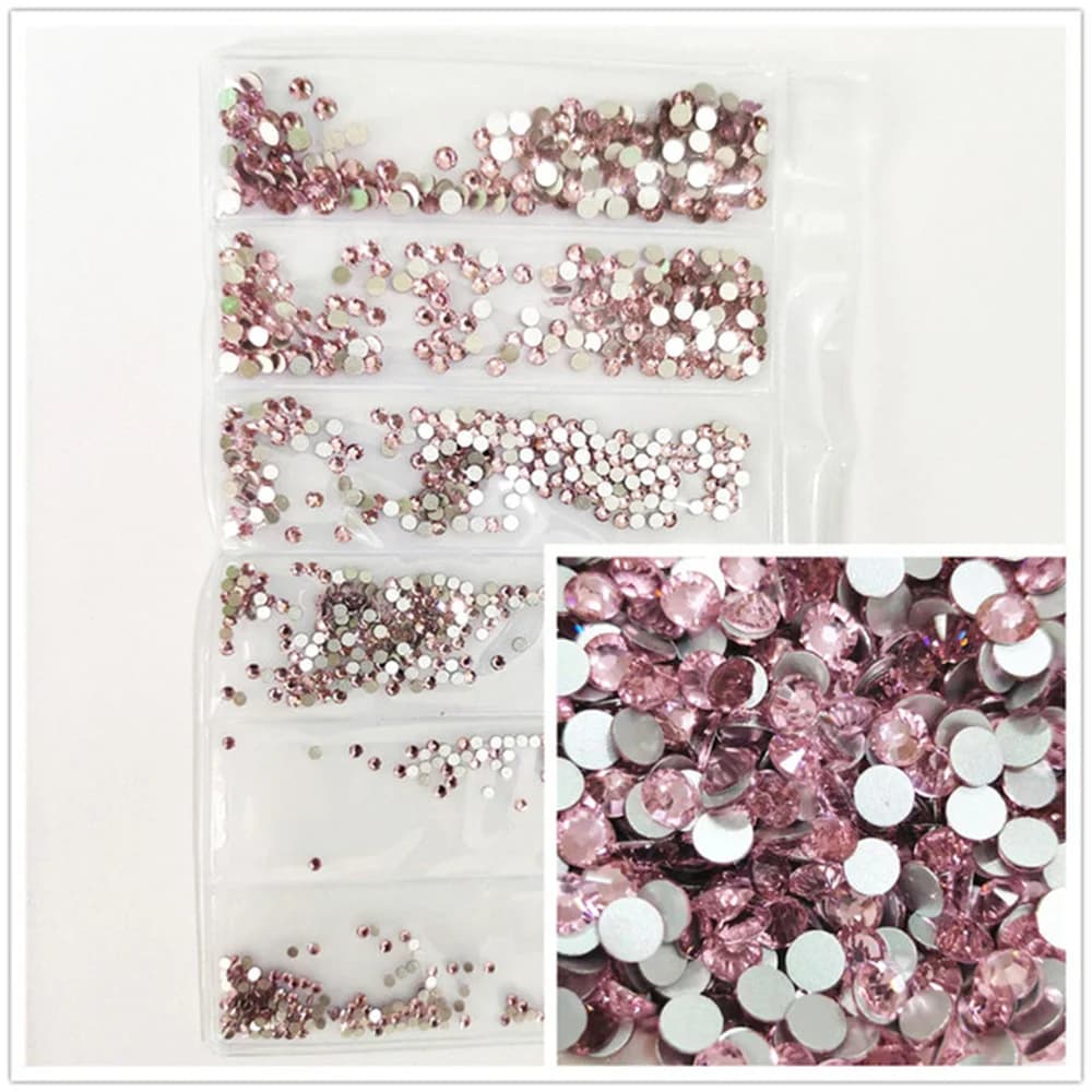 Strass scintillants en cristal AB de toutes les couleurs, 1200 pièces, tailles mixtes, pour décorati