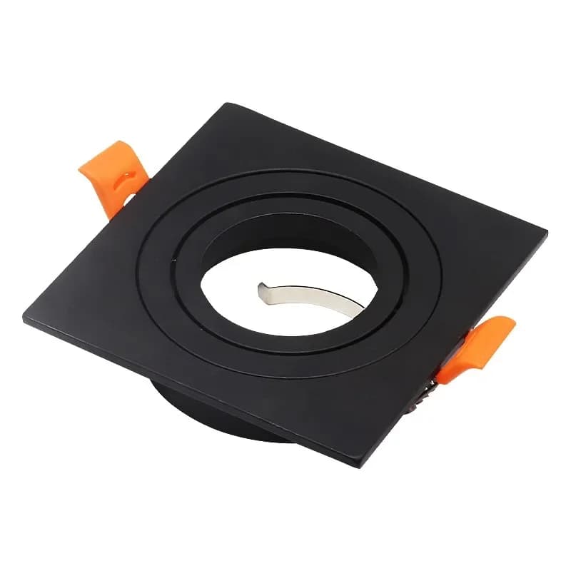 Plafonnier LED carré réglable en aluminium, cadre de support de Downlight avec ampoules GU10