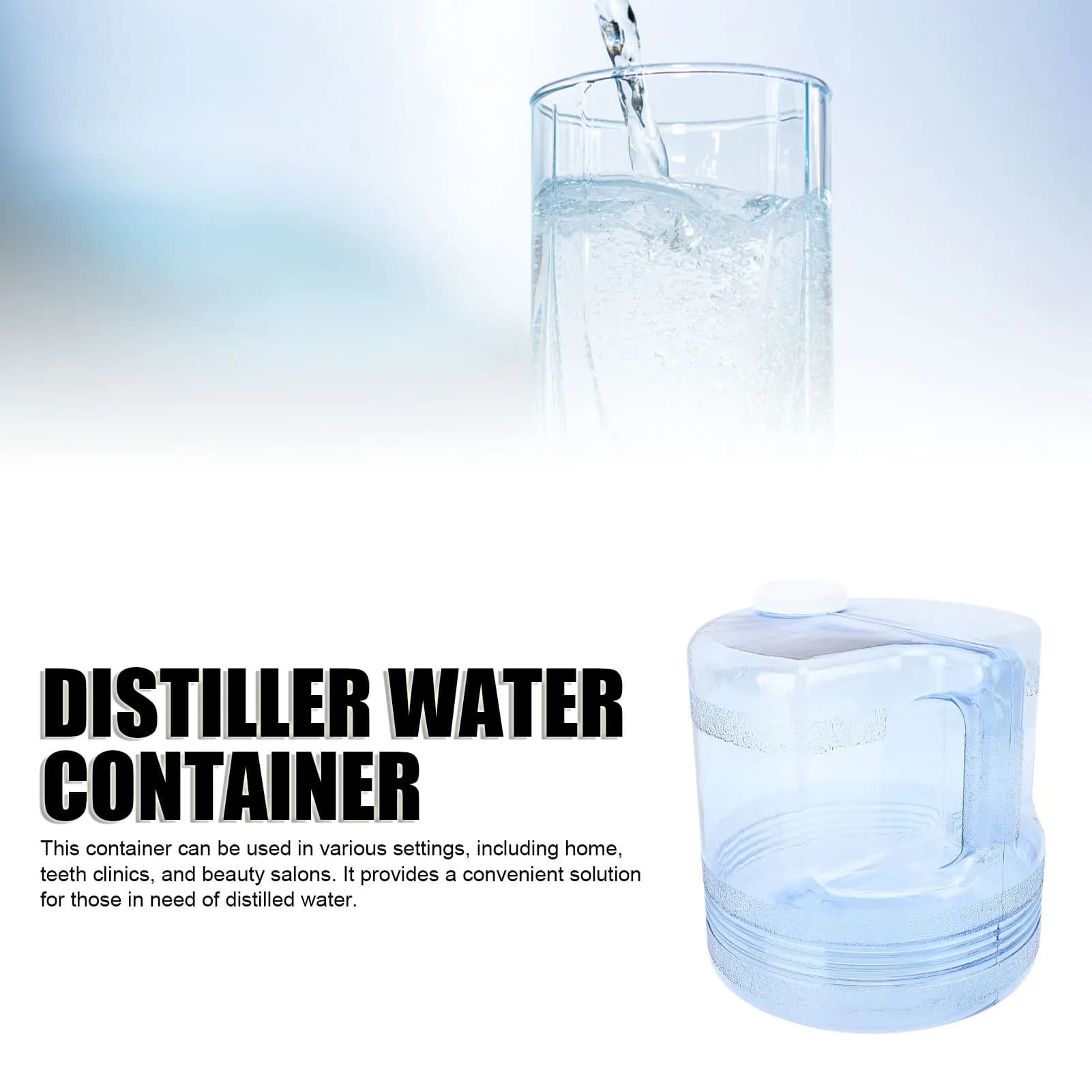 Récipient de distillateur d'eau de beauté de dents à la maison, bouteille de rechange pour dessus de