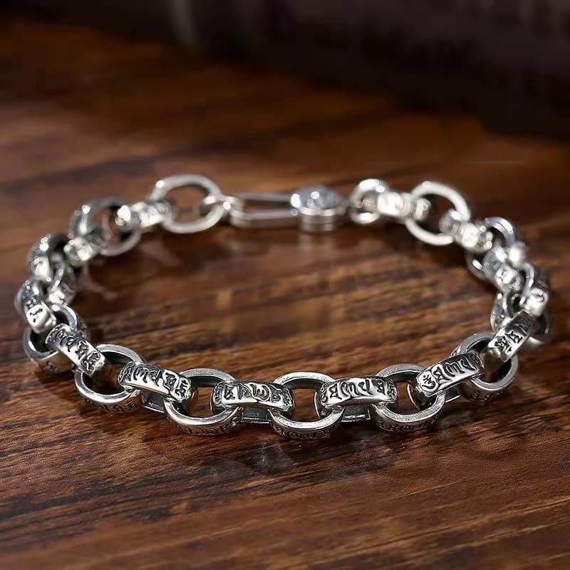 Bracelet Mantra à Six caractères en argent Sterling S925 pour hommes et femmes, haute qualité, prix 