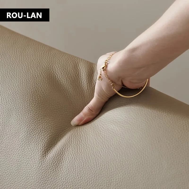 Lit en cuir souple minimaliste moderne, lit Queen, chambre principale, lit de mariage, lit double cr