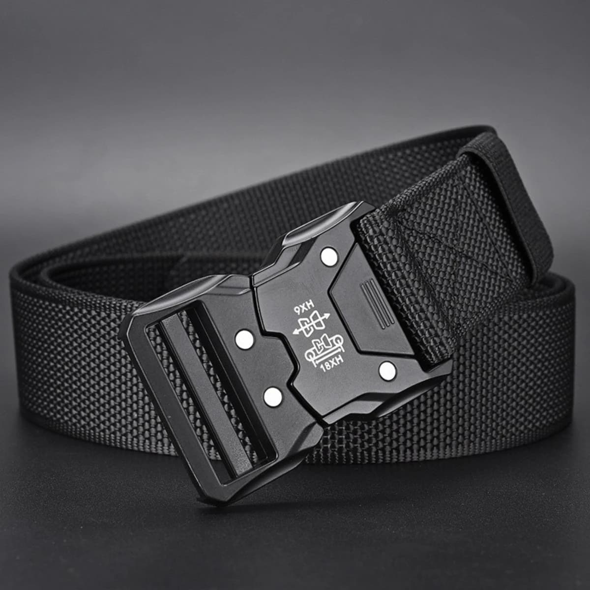 Ceinture tactique à boucle en plastique pour hommes, oreilles rouges, ventilateur militaire multifon