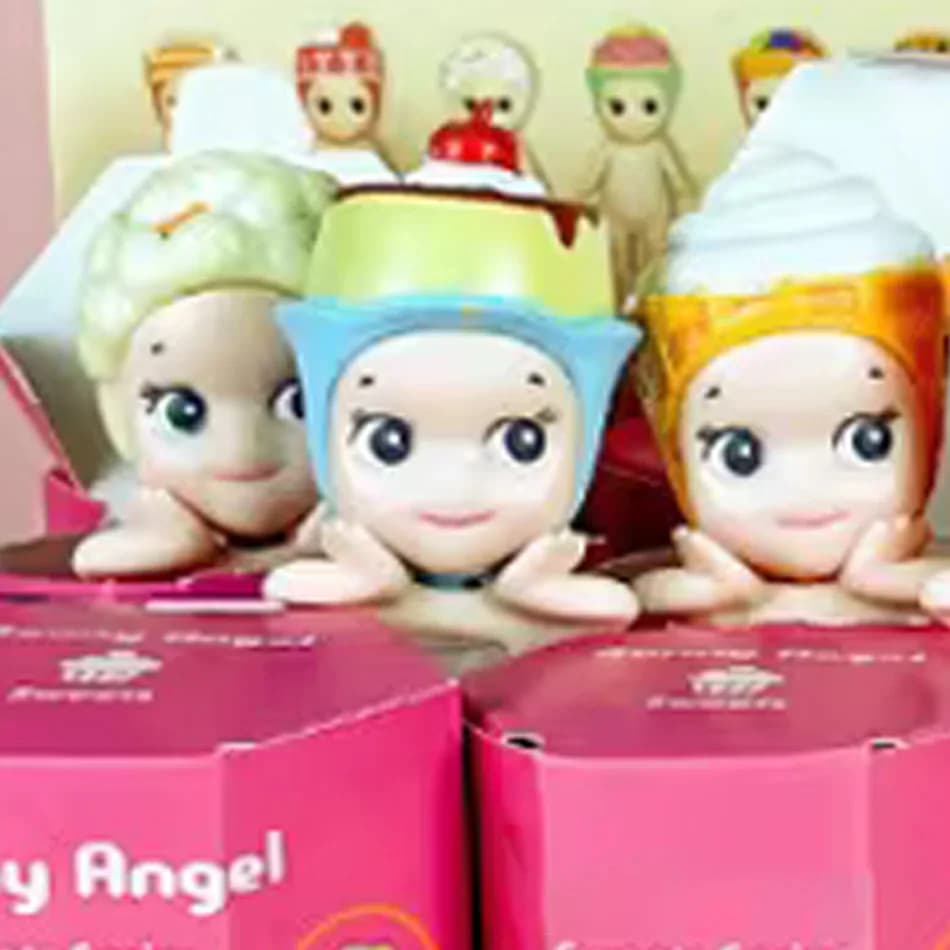 Boîte à surprises de bonbons en forme de poupée ange de dessin animé, déballage amusant, décoration 