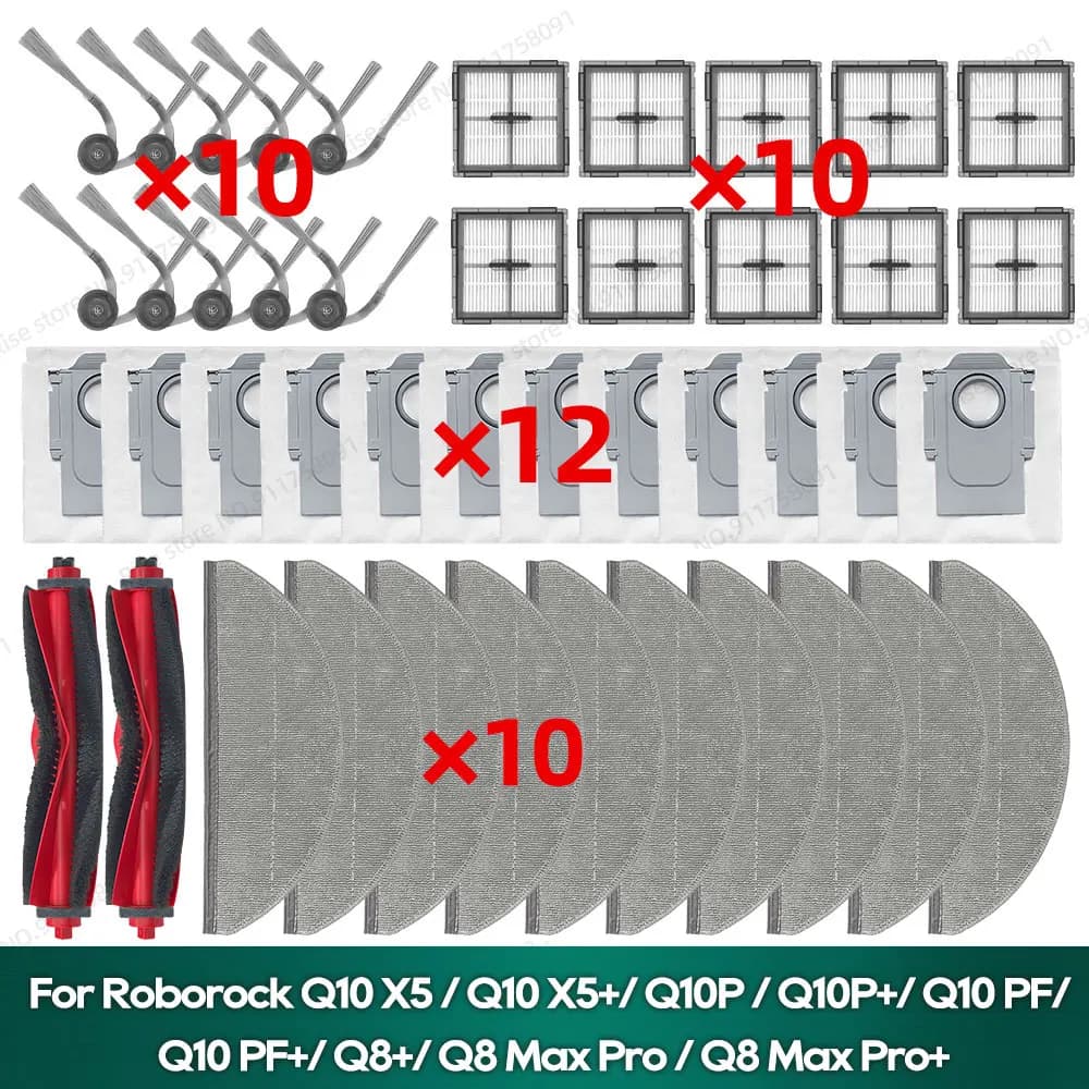 Compatible avec les accessoires Roborock Q10 PF / Q10 PF+ / Q10P / Q10P+ / Q10 X5 / Q10 X5+ / Q8 Max