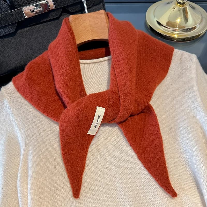 100% laine Style coréen hiver mode chaud tricoté triangulaire Hijab écharpe femmes foulard châle mul