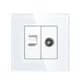 Bingoelec prise ue avec TV/CAT6 Double type-c USB prises murales électriques remplaçables TV Interne