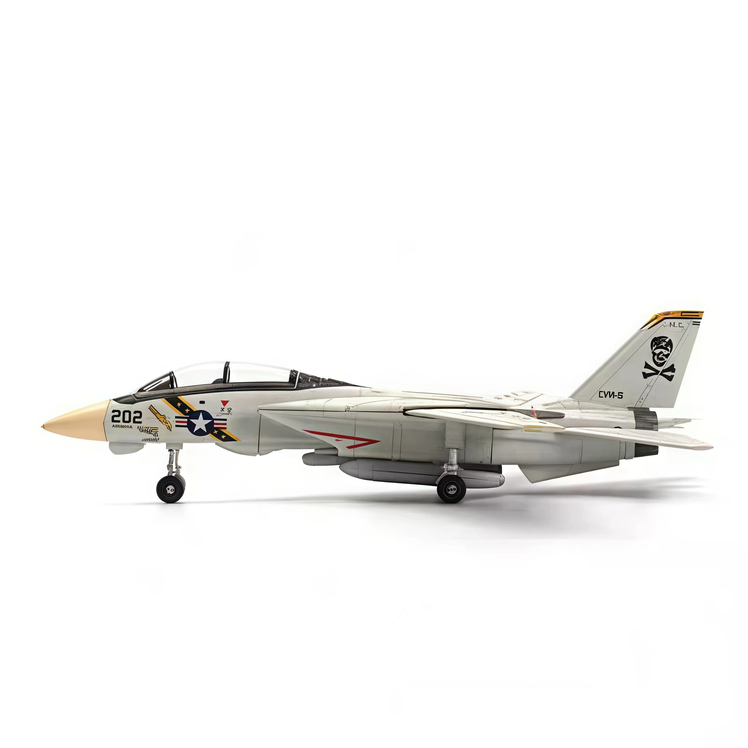 F-14 Fighter, 1:72, modèle d'avion en plastique assemblé (y compris présentoir), présentoir et colle