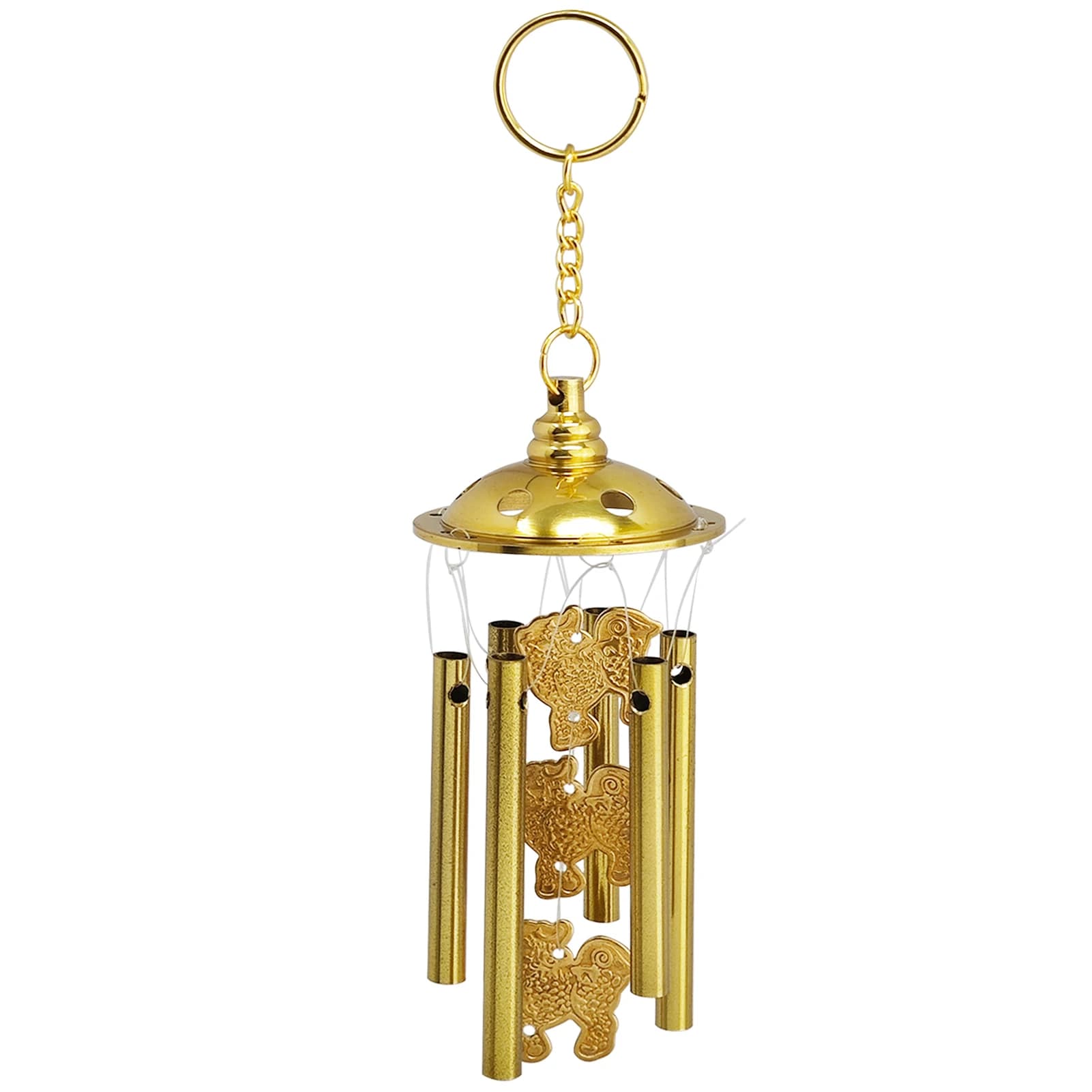 Carillons éoliens en laiton Feng Shui Chi Lin Kei Loon Qi Lin décor de porche porte-bonheur protecti