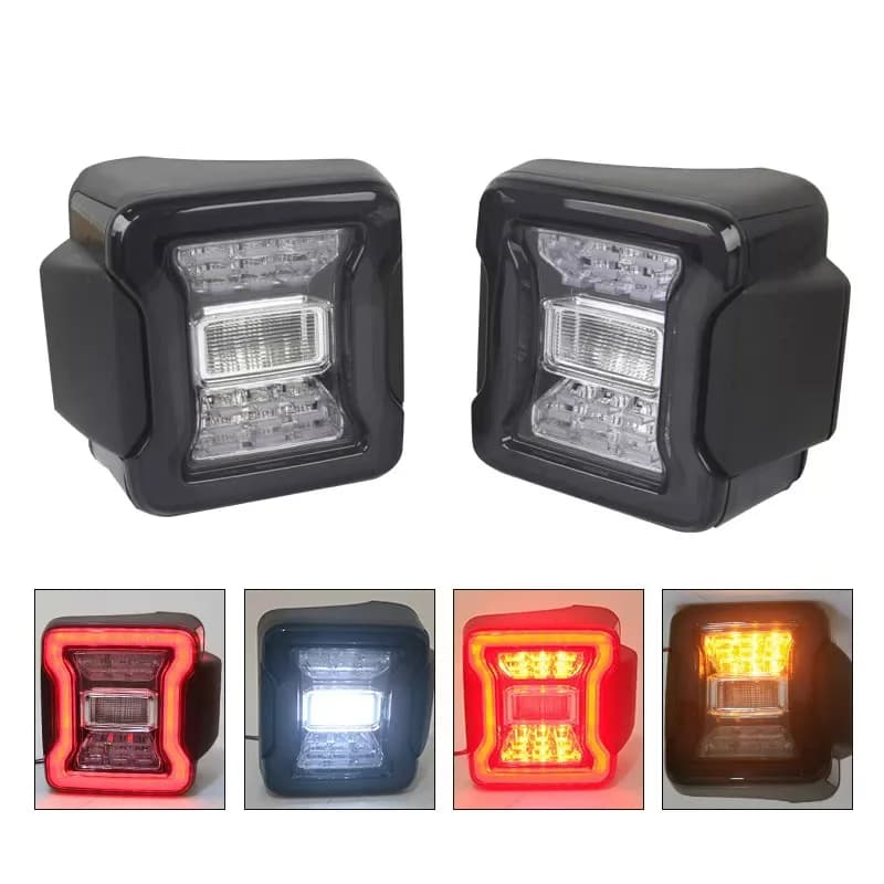 EURS 2x-enquêter Arrière LED pour Jeep Wrangler JL 2018-2021, Phares de Freinage, Feux de Jour