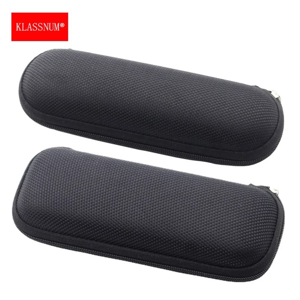KLASSNUM noir étui à lunettes lunettes de lecture sac rigide boîte fermeture éclair lunettes de sole