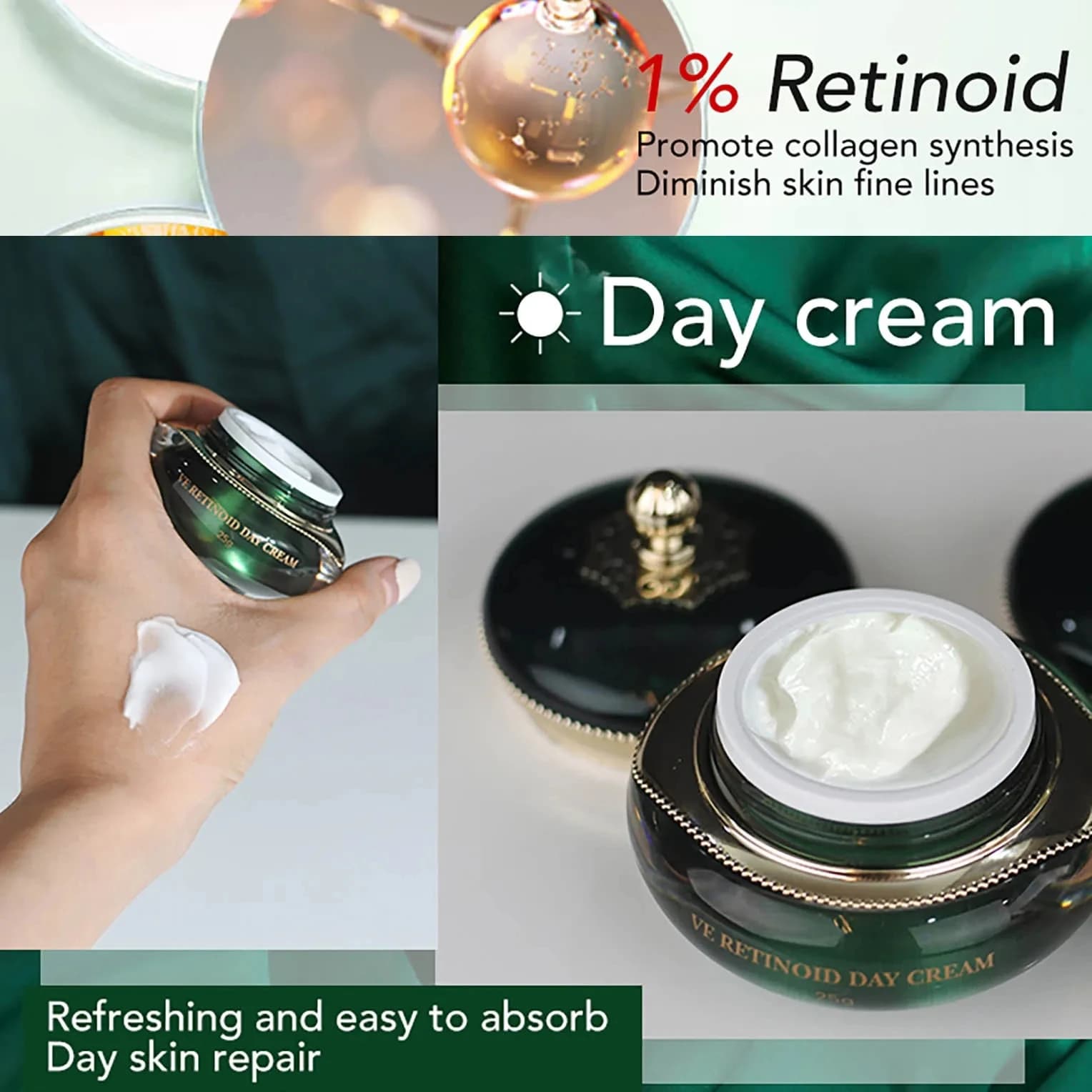 AILKE crème pour le visage anti-taches foncées, avec rétinol, vitamine C, réduit les taches de rouss