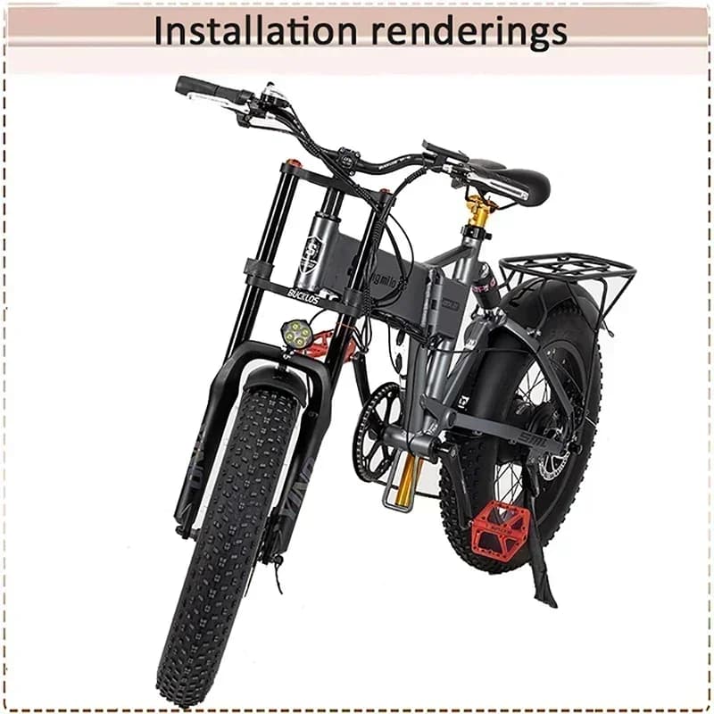 BUCKLOS – fourche avant à Suspension simple ou Double pour vélo Fat Bike, 20x4.0mm, frein à disque 9