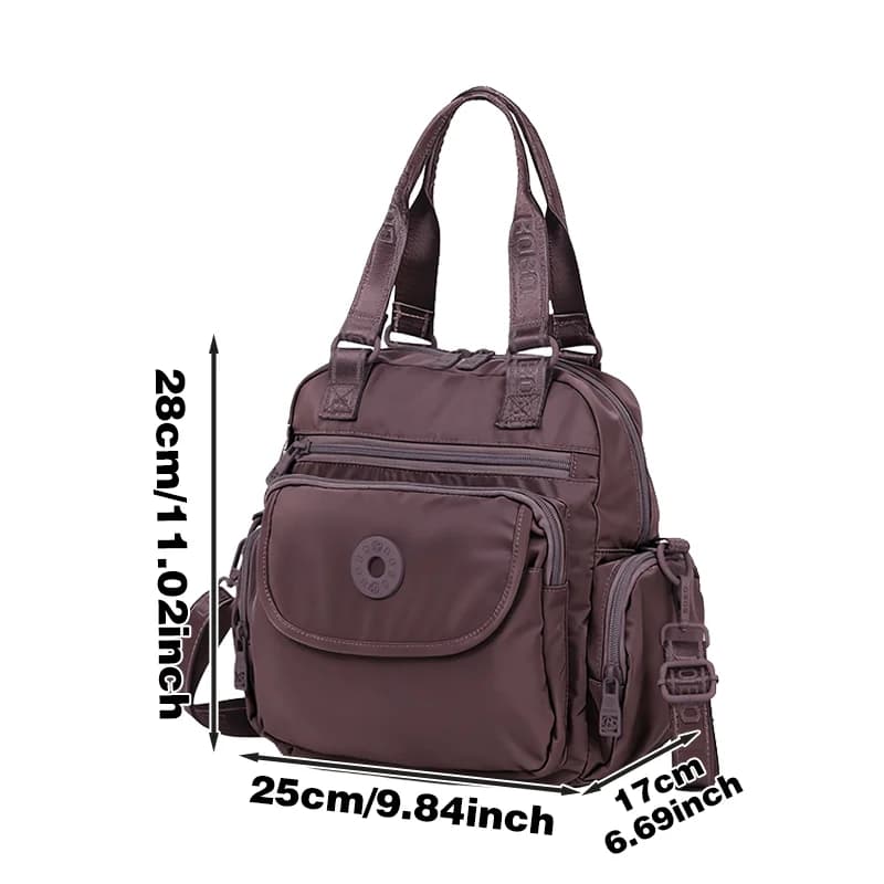 Sac à dos polyvalent et léger pour femmes, sac à bandoulière unisexe multi-poches, sacs Preppy léger