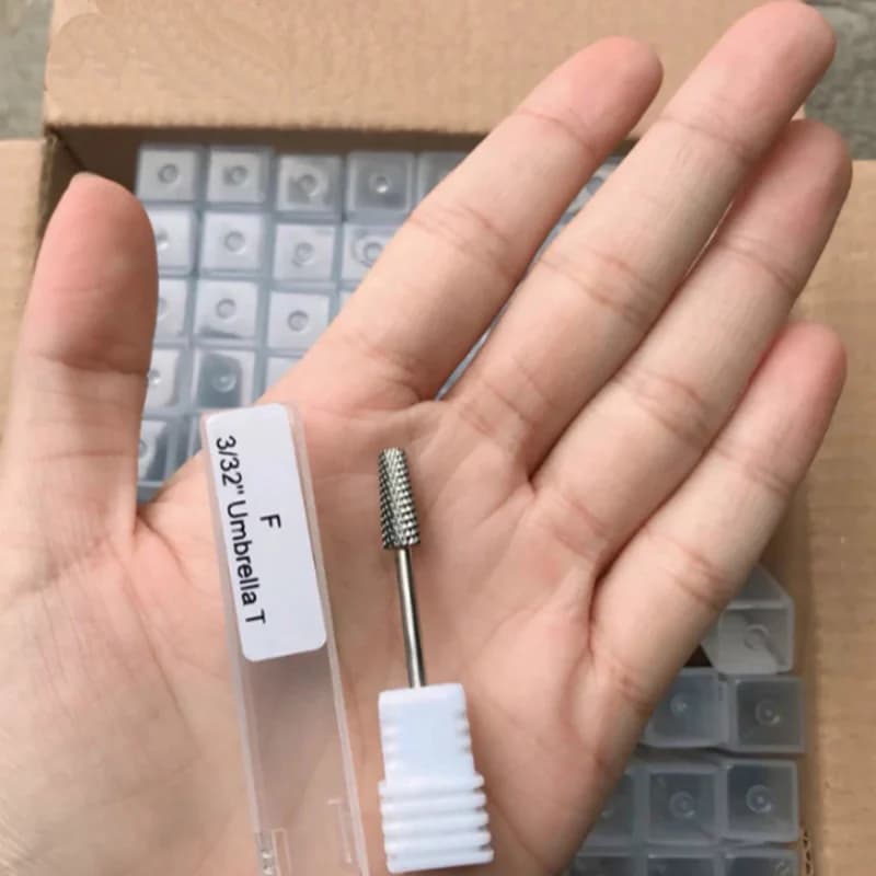 Tête de meulage en titane 3 en 1, tête de meulage d'échelle, foret à ongles en acier au tungstène