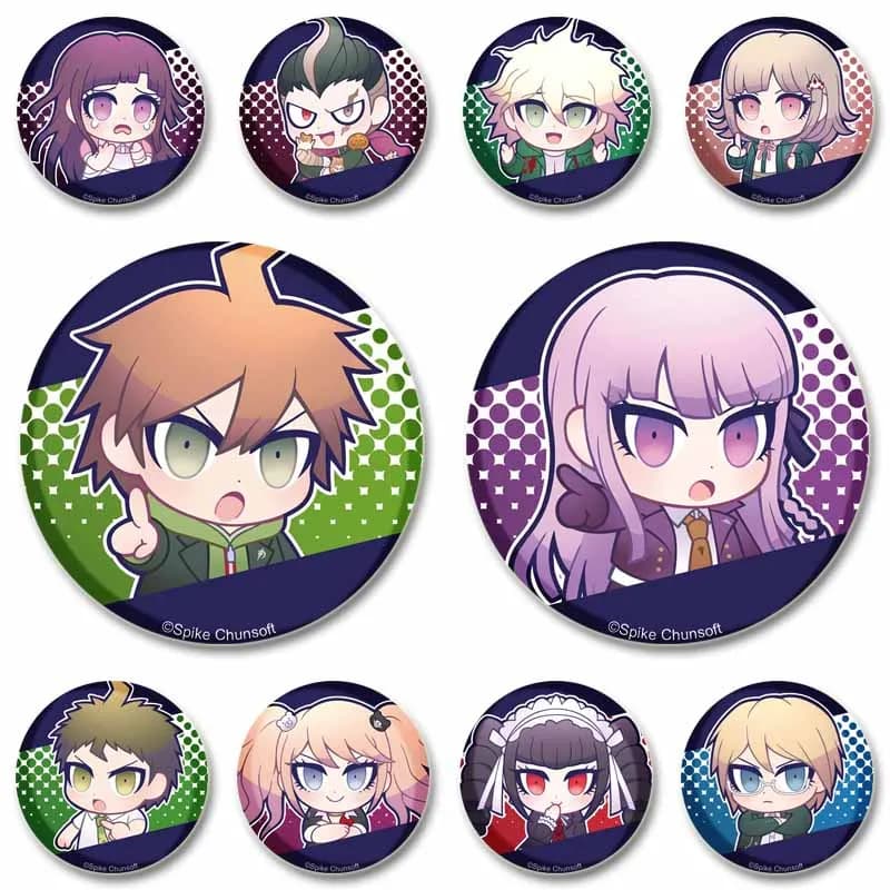 Broche en émail Danganronpa de 58mm, broche faite à la main pour vêtements, Badge de Cosplay de dess