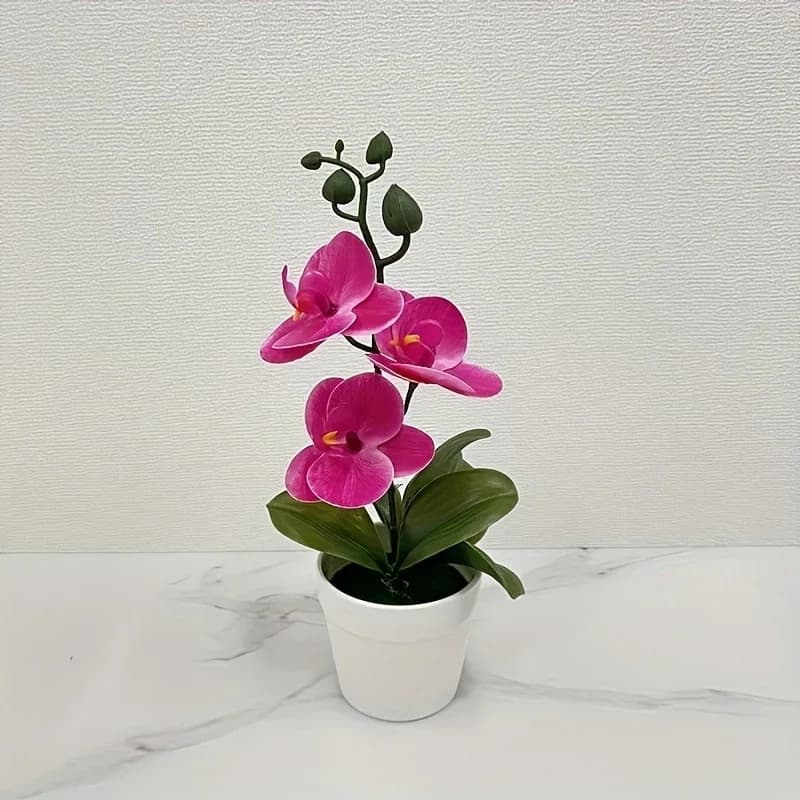 Orchidée artificielle, décoration de maison/bureau – présentoir de table à manger de salon, décorati