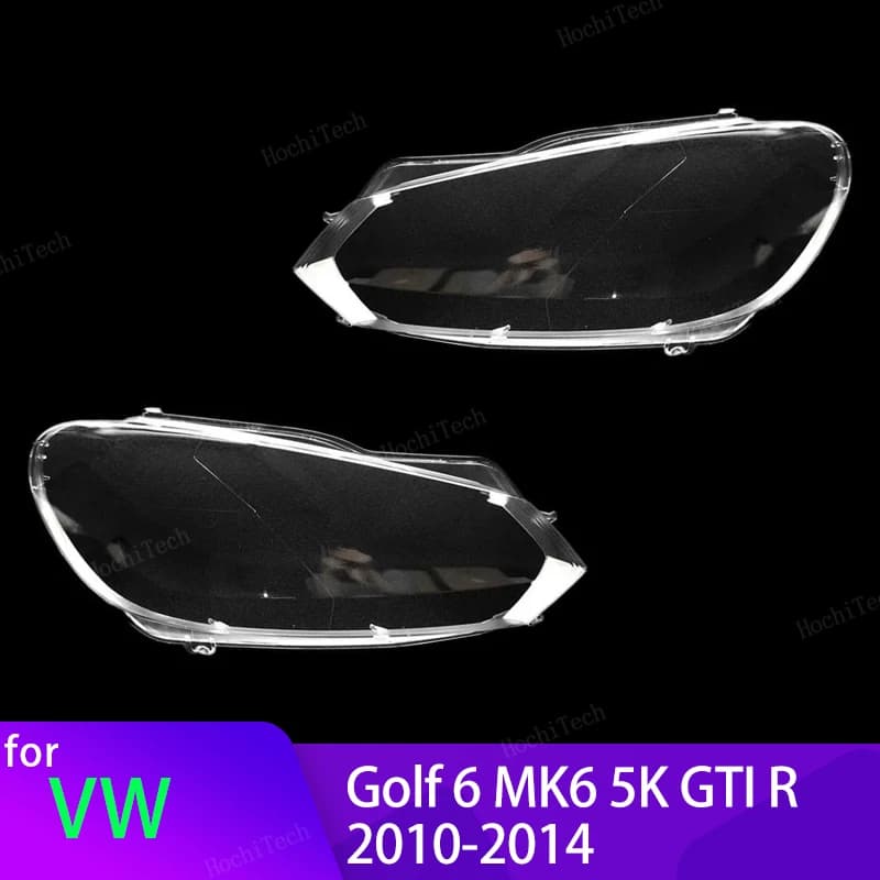 Couvercles de lentille de phare avant de voiture, pour Volkswagen VW Golf 6 MK6 GTI R 2010 – 2014, c