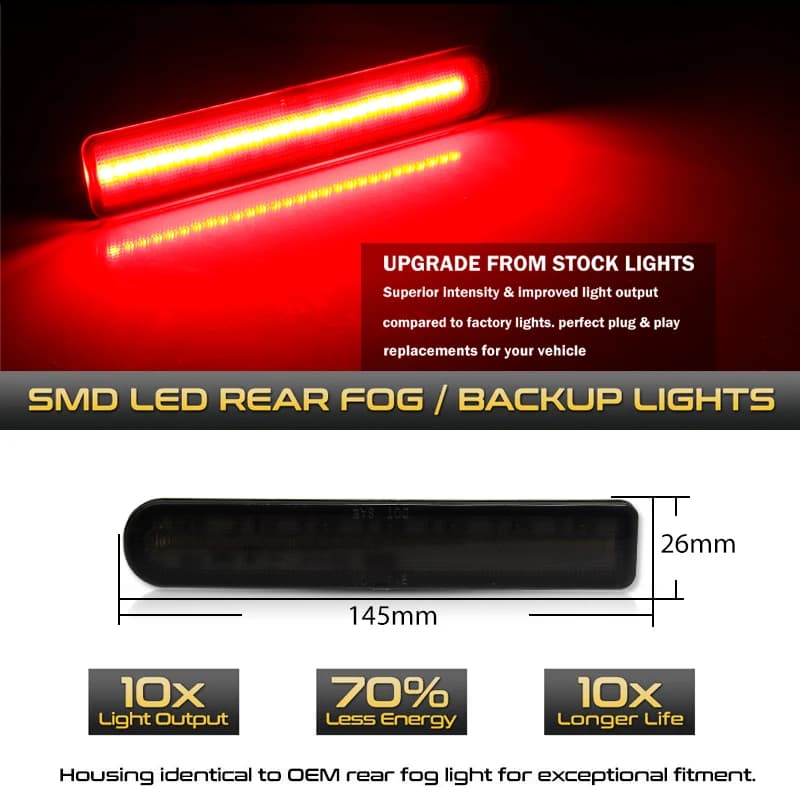 IJDM-Réflecteur de pare-chocs à LED pour Toyota FJ Cruiser TSX, feu arrière, feux de freinage arrièr
