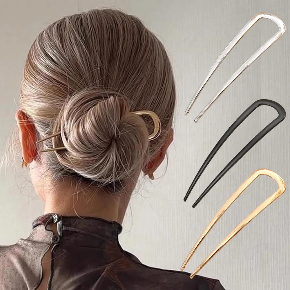 Nouvelles fourchettes à cheveux simples en forme de U, épingle à cheveux en métal, pinces à cheveux 